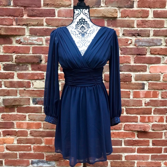 ASOS Dresses & Skirts - ASOS A-Line Long Sleeve Jeweled Layered Dress